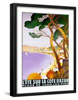 L'Ete sur la Cote d'azur-Roger Broders-Framed Art Print