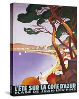 L'Ete Sur la Cote D'Azur-Roger Broders-Stretched Canvas