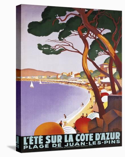 L'Ete Sur la Cote D'Azur-Roger Broders-Stretched Canvas