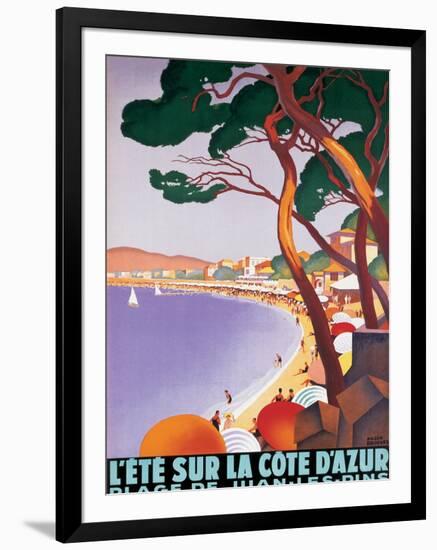 L'Ete sur la Cote d'azur-Roger Broders-Framed Art Print