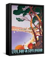 L'Ete sur la Cote d'azur-Roger Broders-Framed Stretched Canvas
