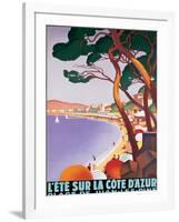 L'Ete sur la Cote d'azur-Roger Broders-Framed Premium Giclee Print
