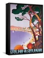 L'Ete sur la Cote d'azur-Roger Broders-Framed Stretched Canvas