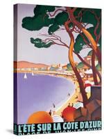 L'Ete sur la Cote d'azur-Roger Broders-Stretched Canvas