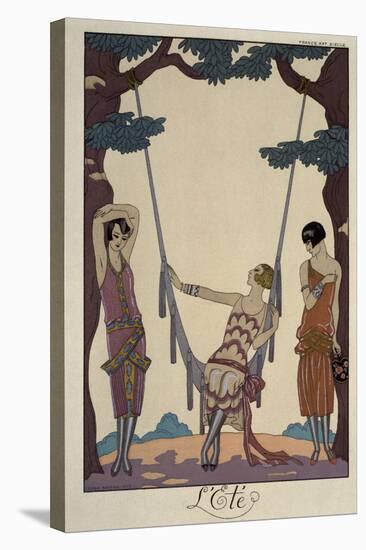 L'Eté (The Summer)-Georges Barbier-Stretched Canvas