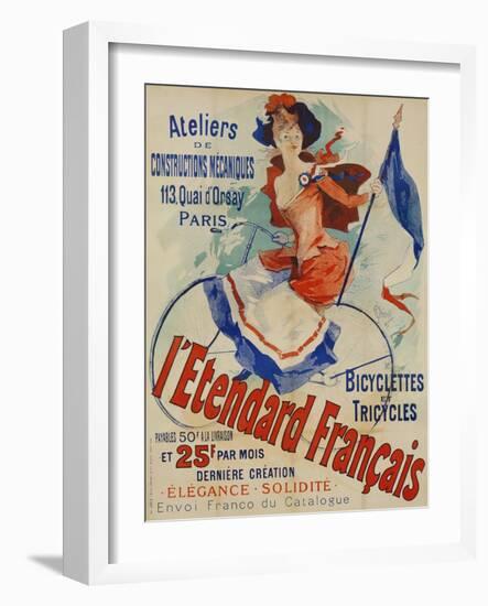 L'Etendard Francais Poster Bu Jules Cheret-null-Framed Giclee Print