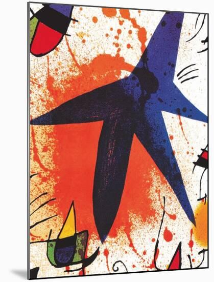 L'Etoile Bleu-Joan Miro-Mounted Art Print