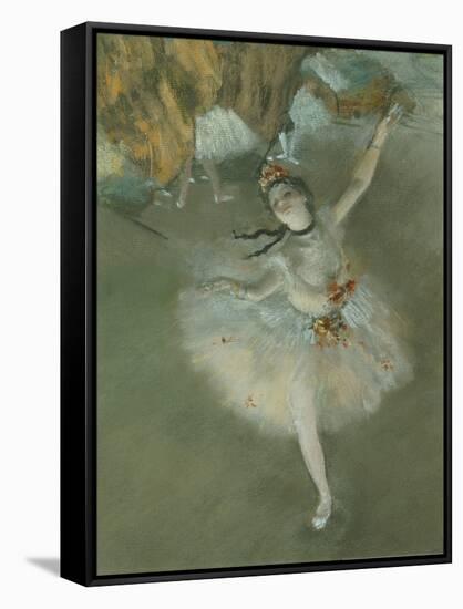 L'Etoile Ou Danseuse Sur Scene, the Star or Dancer on Stage, Pastel, C. 1876, Detail-Edgar Degas-Framed Stretched Canvas