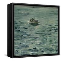 L'évasion de Rochefort,1880-1881.-Edouard Manet-Framed Stretched Canvas