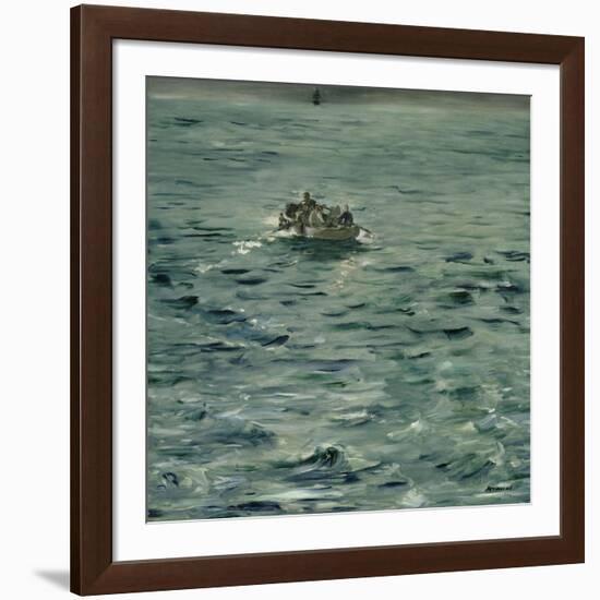 L'évasion de Rochefort,1880-1881.-Edouard Manet-Framed Giclee Print