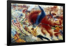 L'Eveil De La Cite (The City Awakes), 1910-Umberto Boccioni-Framed Giclee Print