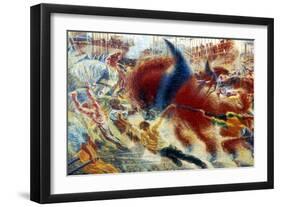 L'Eveil De La Cite (The City Awakes), 1910-Umberto Boccioni-Framed Giclee Print