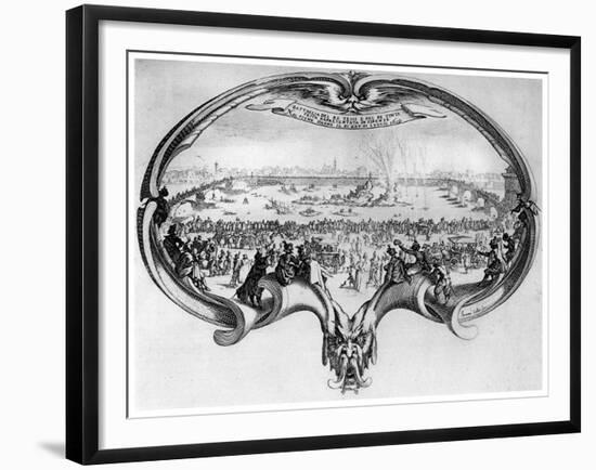 L'Eventail, 1619-Jacques Callot-Framed Giclee Print