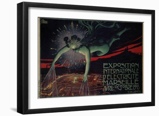 L'Exposition De L'electricite Marseille-David Paolo Dellepiane-Framed Art Print
