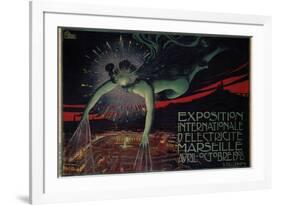 L'Exposition De L'electricite Marseille-David Paolo Dellepiane-Framed Premium Giclee Print