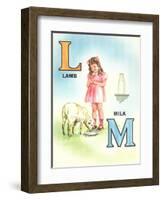 L for Lamb, M for Milk-null-Framed Art Print