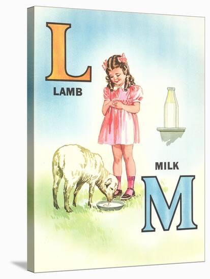 L for Lamb, M for Milk-null-Stretched Canvas