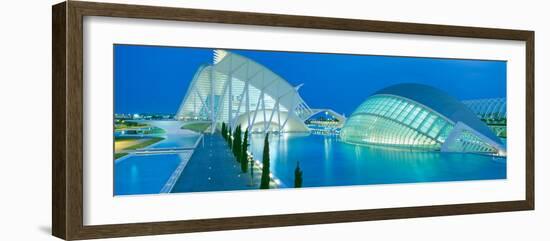 L'Hemisferic Planetarium and El Palau De Les Arts Reina Sofia, Ciutat De Les Arts I Les Ciencies-null-Framed Photographic Print