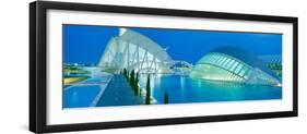 L'Hemisferic Planetarium and El Palau De Les Arts Reina Sofia, Ciutat De Les Arts I Les Ciencies-null-Framed Photographic Print