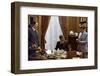 L'Heritier by Philippe Labro with Jean Rochefort Jean Paul Belmondo and Charles Denner, 1972 (photo-null-Framed Photo