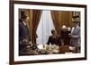 L'Heritier by Philippe Labro with Jean Rochefort Jean Paul Belmondo and Charles Denner, 1972 (photo-null-Framed Photo