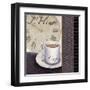 L'heure Du Cafe'-Linda Wood-Framed Giclee Print