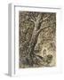 L'heureux moment : couple nu, debout, enlacé sous des grands arbres-Théophile Alexandre Steinlen-Framed Giclee Print