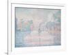L'Hirondelle Steamship (Seine Near Samoi)-Paul Signac-Framed Giclee Print