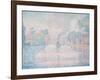 L'Hirondelle Steamship (Seine Near Samoi)-Paul Signac-Framed Giclee Print