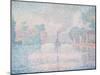 L'Hirondelle Steamship (Seine Near Samoi)-Paul Signac-Mounted Giclee Print