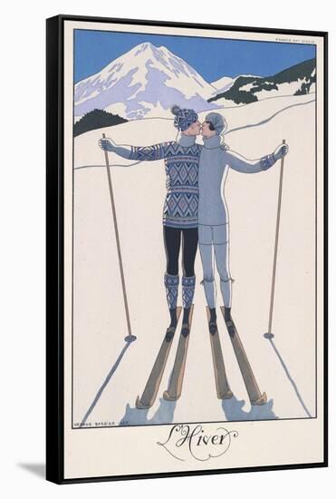 L'Hiver (Winter)-Georges Barbier-Framed Stretched Canvas