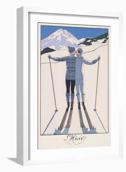 L'Hiver (Winter)-Georges Barbier-Framed Premium Giclee Print