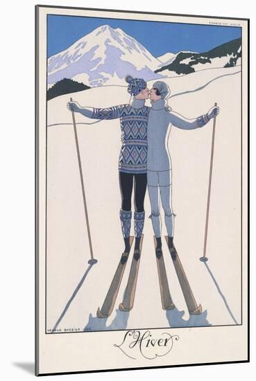 L'Hiver (Winter)-Georges Barbier-Mounted Premium Giclee Print