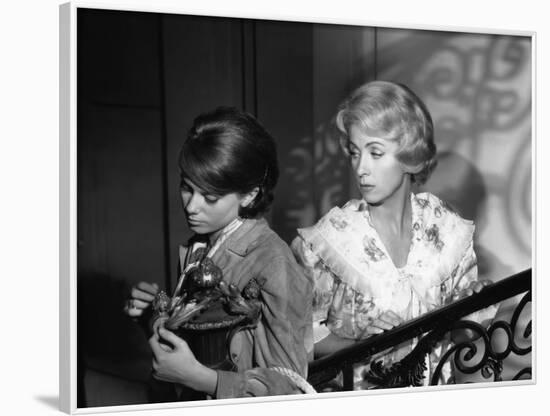 L'HOMME A FEMMES by JACQUES-GERARD CORNU with Catherine Deneuve and Danielle Darrieux, 1960 (b/w ph-null-Framed Photo