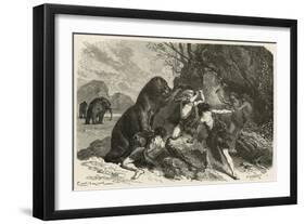 L'Homme a L'Epoque Du Grand Ours Et Du Mammouth-Emile Antoine Bayard-Framed Giclee Print