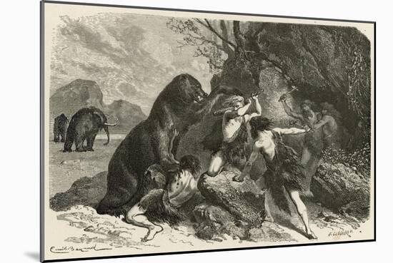 L'Homme a L'Epoque Du Grand Ours Et Du Mammouth-Emile Antoine Bayard-Mounted Giclee Print