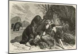 L'Homme a L'Epoque Du Grand Ours Et Du Mammouth-Emile Antoine Bayard-Mounted Giclee Print