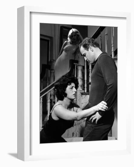 L' homme a la peau by serpent FUGITIVE KIND realise par SIDNEYLUMET with Anna Magnani and Marlon Br-null-Framed Photo