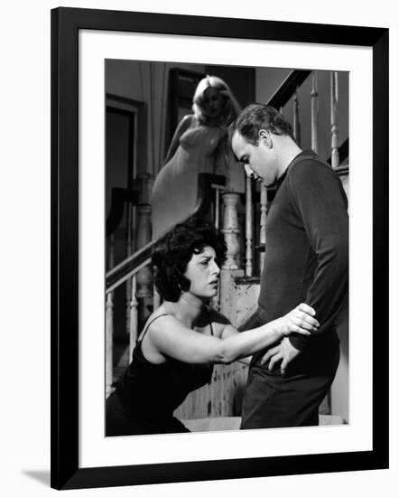 L' homme a la peau by serpent FUGITIVE KIND realise par SIDNEYLUMET with Anna Magnani and Marlon Br-null-Framed Photo