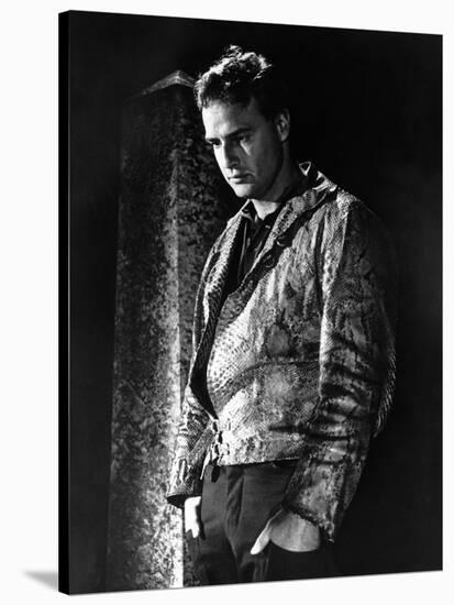 L' homme a la peau by serpent The Fugitive Kind by Sidney Lumet with Marlon Brando, 1959 (b/w photo-null-Stretched Canvas