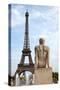 L'Homme and the Eiffel Tower, Paris-null-Stretched Canvas