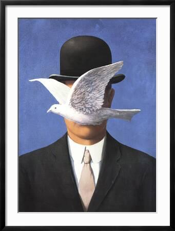 'L'homme au chapeau melon (No Border)' Prints - Rene Magritte |  AllPosters.com