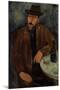 L'Homme au Verre de Vin, c.1918-19-Amedeo Modigliani-Mounted Giclee Print