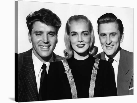 L'Homme aux abois (I Walk Alone) by Byron Haskin with Burt Lancaster, Lizabeth Scott, Kirk Douglas,-null-Stretched Canvas