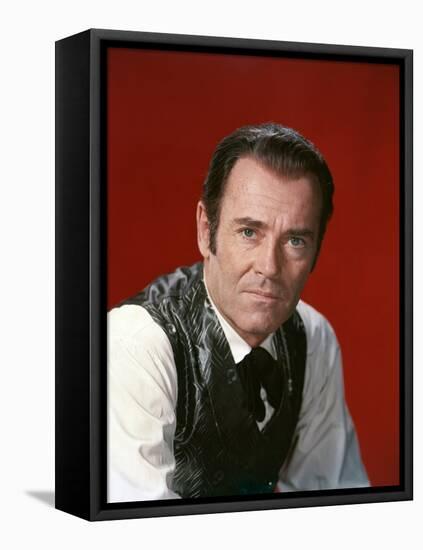 L'Homme aux colts d'or WARLOCK by EdwardDmytryk with Henry Fonda, 1959 (photo)-null-Framed Stretched Canvas