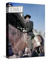 L'Homme aux colts d'or WARLOCK by EdwardDmytryk with Henry Fonda, 1959 (photo)-null-Stretched Canvas
