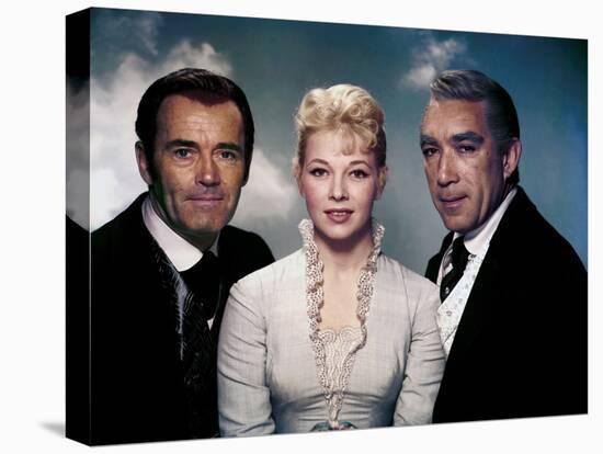 L'Homme aux colts d'or WARLOCK by EdwardDmytryk with Henry Fonda, Dolores Michaels and Anthony Quin-null-Stretched Canvas