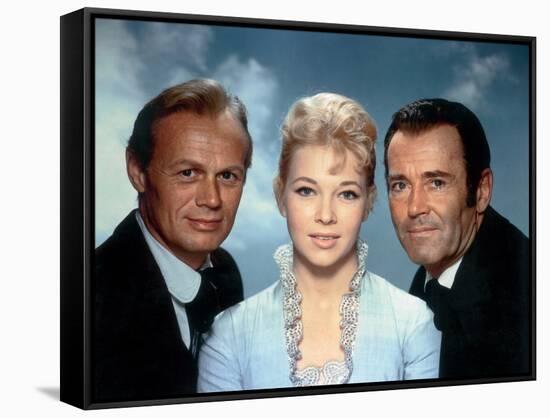 L'Homme aux colts d'or WARLOCK by EdwardDmytryk with Richard Widmark, Dolores Michaels and Henry Fo-null-Framed Stretched Canvas