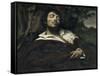 L'homme blessé-Gustave Courbet-Framed Stretched Canvas