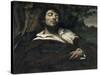 L'homme blessé-Gustave Courbet-Stretched Canvas